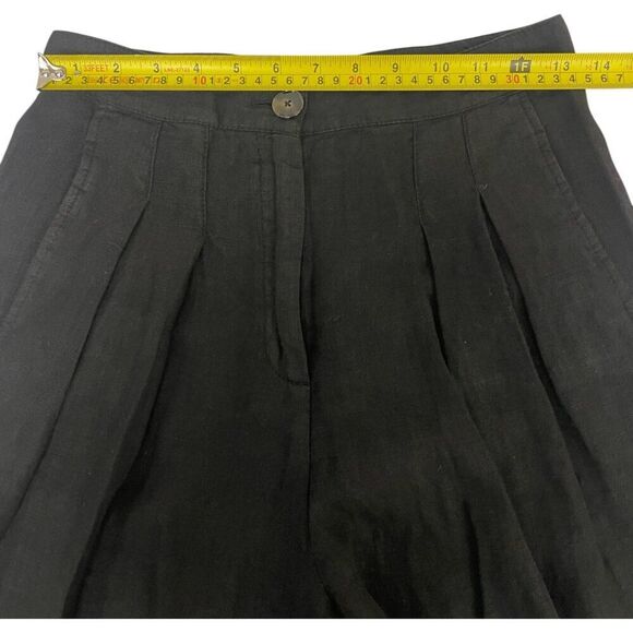 Massimo Dutti Womens Pants EU 34 US 2 Black Wide Leg Linen Trousers 5060/791 NWT - Picture 8 of 9